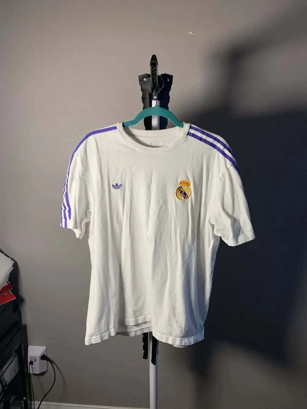 Adidas Real Madrid Terrace Icons T-Shirt White La Leyenda Blanca Size L